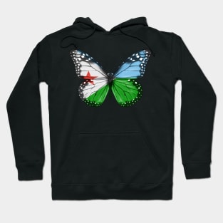 Djiboutian Flag  Butterfly - Gift for Djiboutian From Djibouti Hoodie